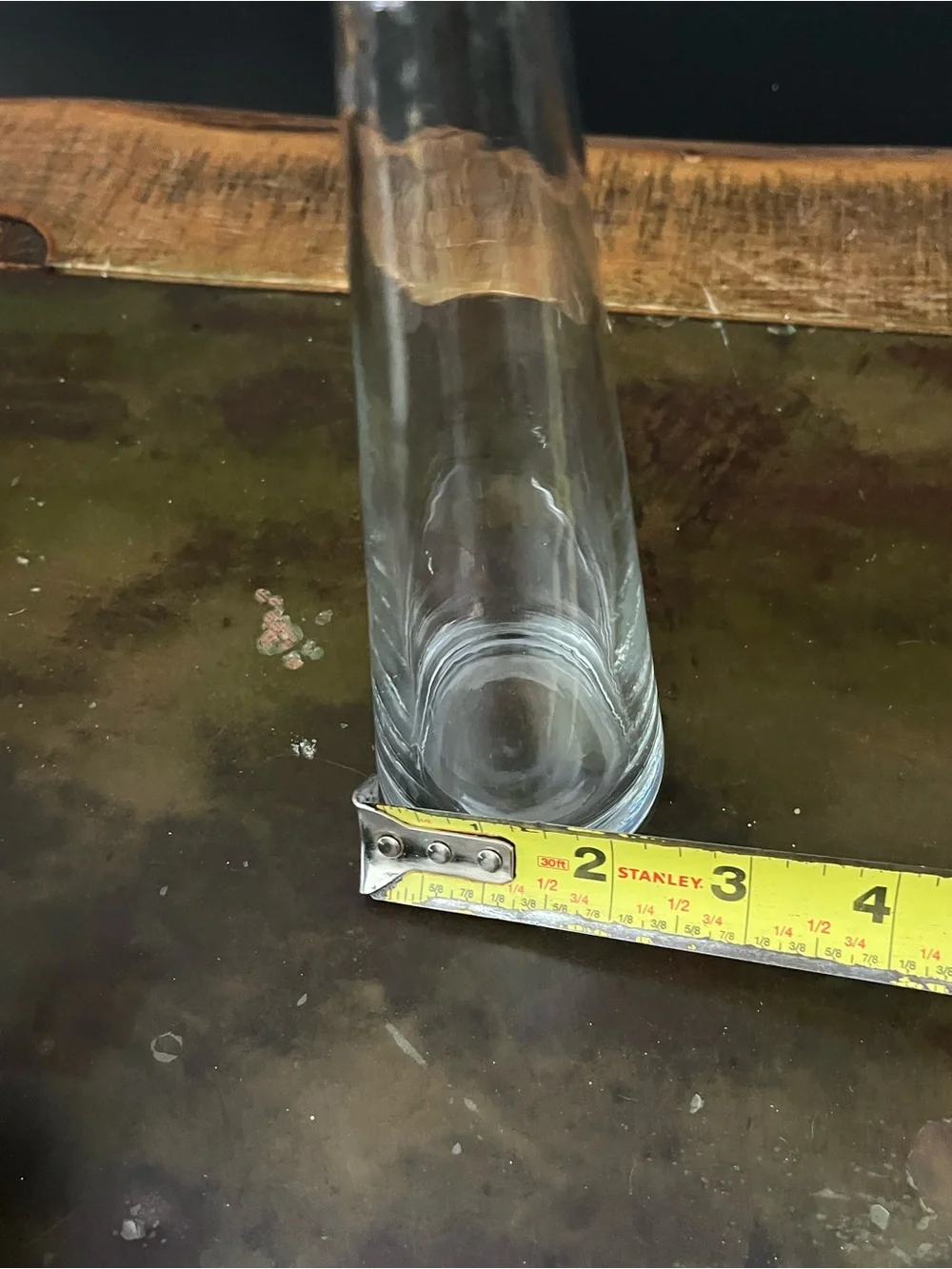 Hand Blown Clear Art Glass Conical Bud Vase Minimalist Art Glass 7
